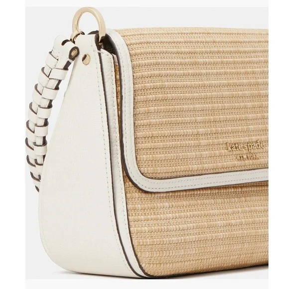 NWT - Kate Spade Woven Straw Convertible Bag - Picture 3 of 5